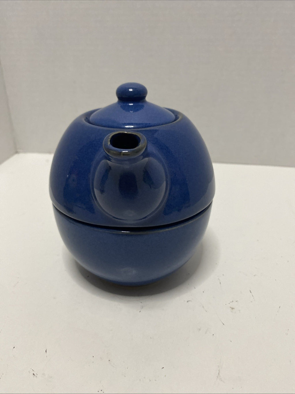 pier 1  Pottery Single Serve Teapot three piece excellent condition