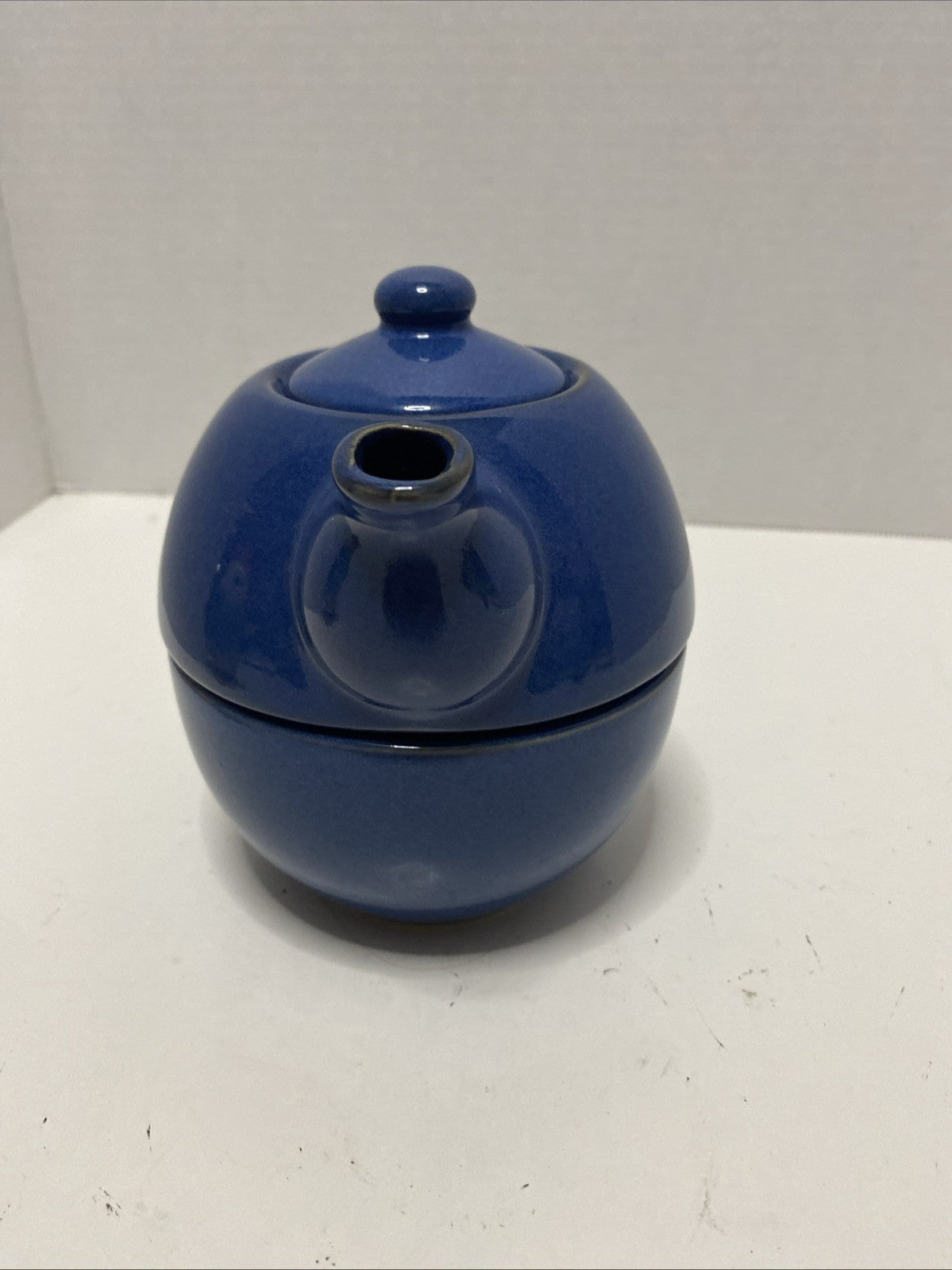 pier 1  Pottery Single Serve Teapot three piece excellent condition