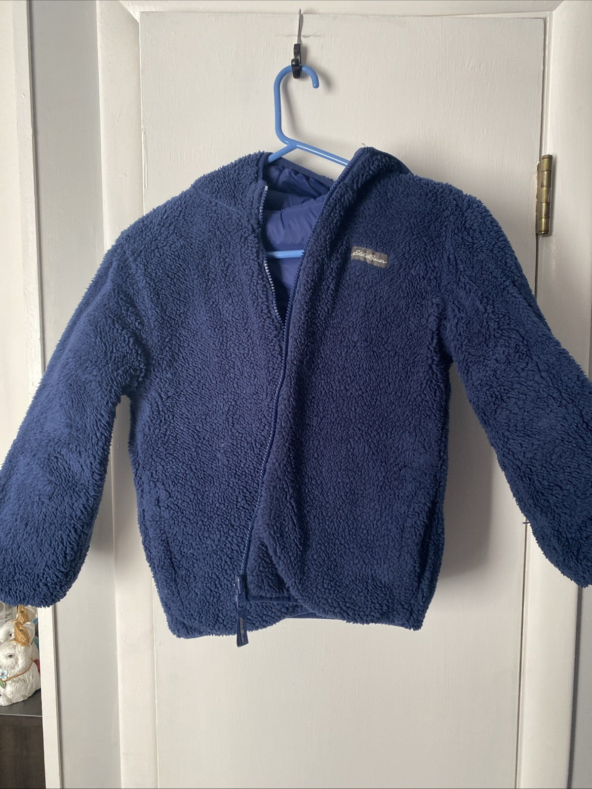 Eddie Bauer Boys Reversible Hooded Puffers Insulated Down Size 10-12