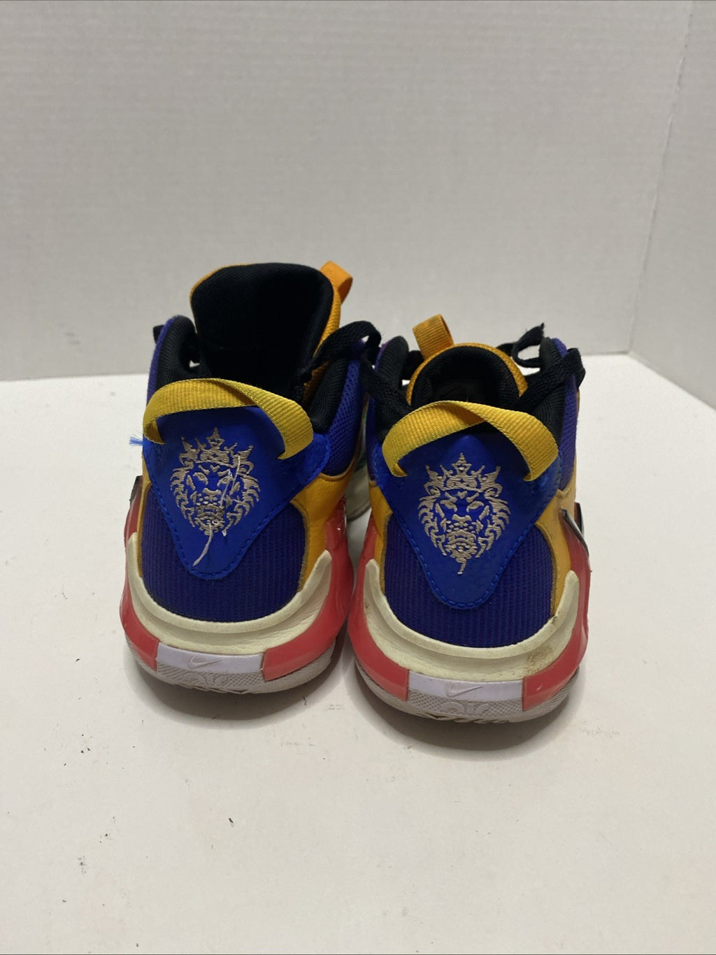 Nike Basketball Shoes Colorful Design Athletic Sneakers Kids 4.5 Y