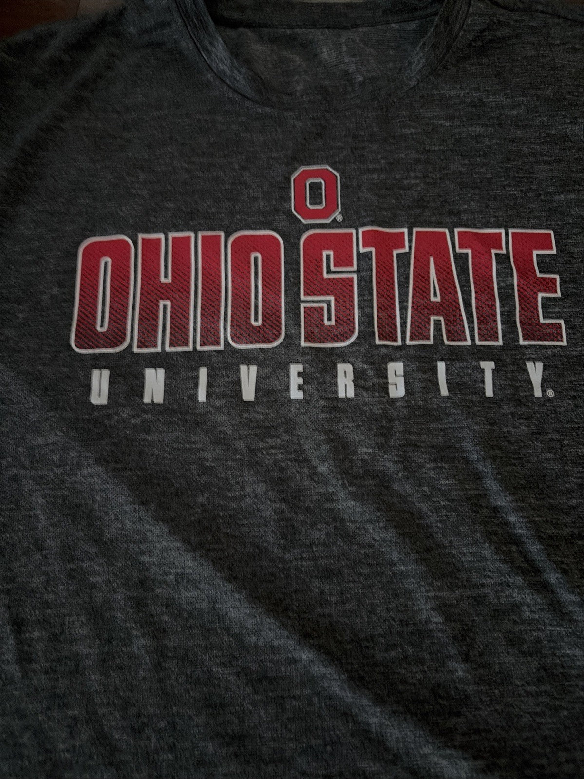 Ohio State University NCAA Football Grey Long Sleeve Shirt Adult 2XL Buckeyes