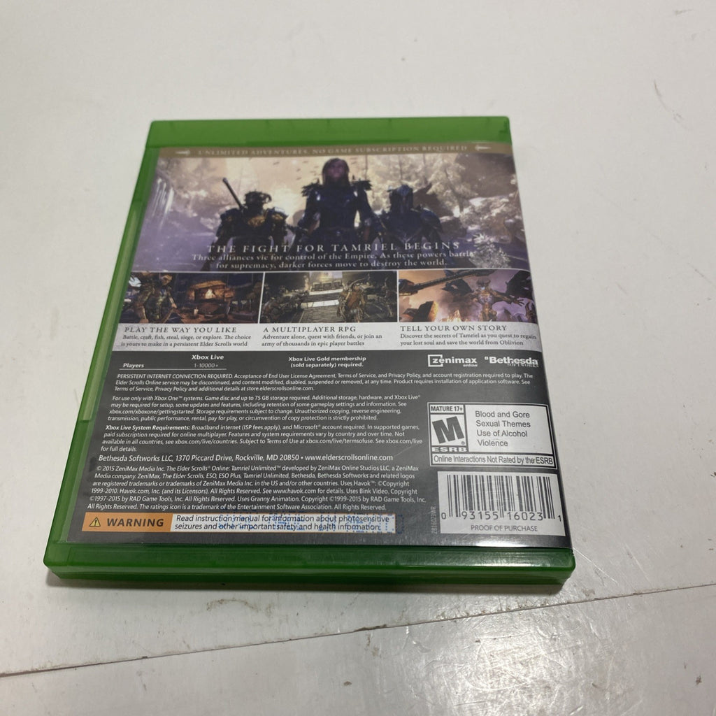 The Elder Scrolls Online: Tamriel Unlimited (Microsoft Xbox One, 2015)