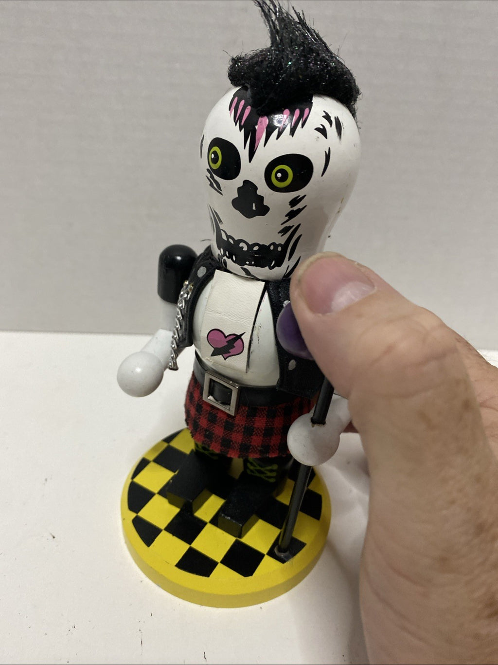 World Market 2014 Zombie Punk Rock Nutcracker Singer Halloween 7" Tall