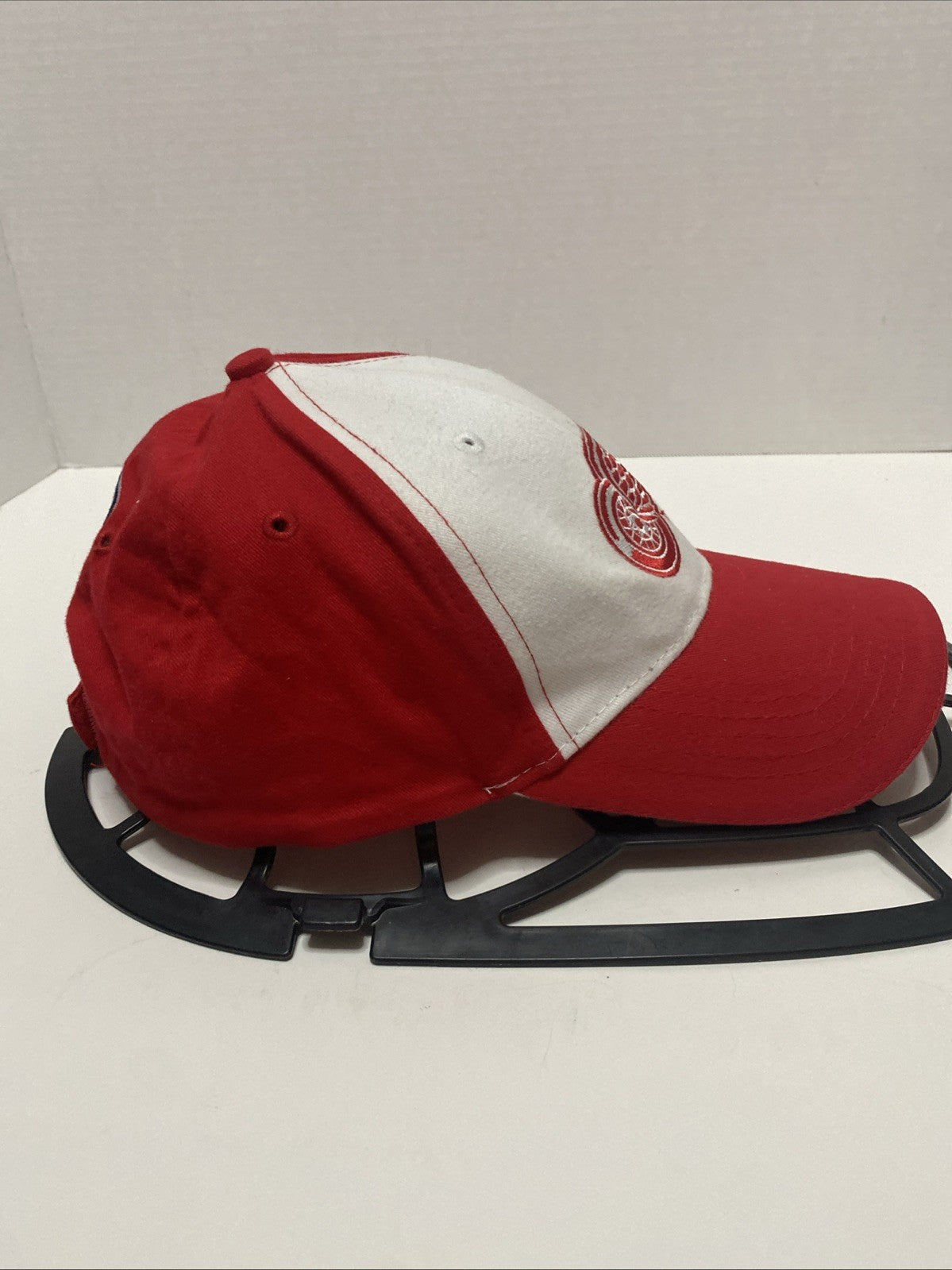 Detroit Red Wings Hat Cap Red White Mens Strap Back NHL Hockey Miller Lite Beer