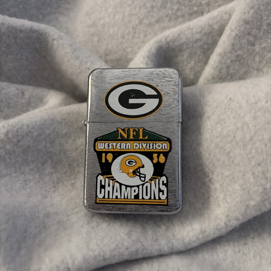 Zippo Lighter Nfl Green Bay Packer 1956 Western Division Used