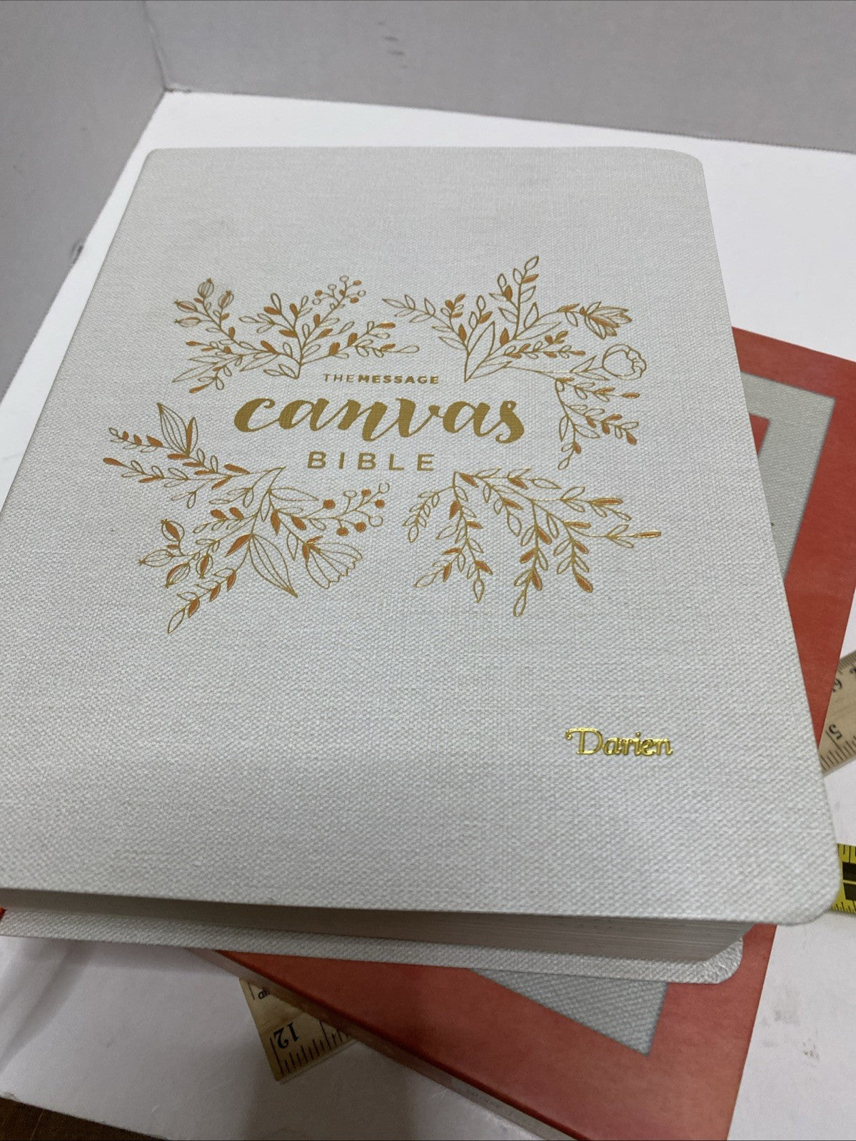 The Message Canvas Bible (Canvas-Look, Gold Leaf): Coloring and Journaling the,