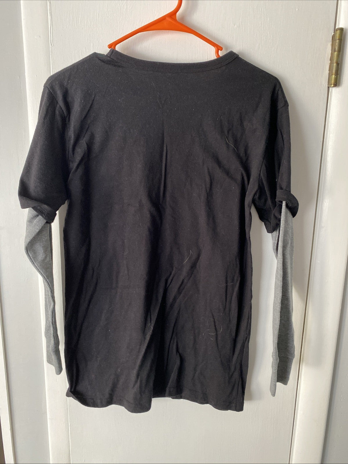 Black And Silver Thermal Tee, Teen Size 2XL