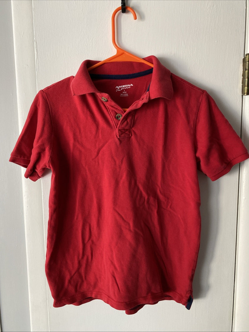 Arizona Jeans Co. Kids’ Red Polo Dress Shirt/Uniform Shirt Size L kids 10-12