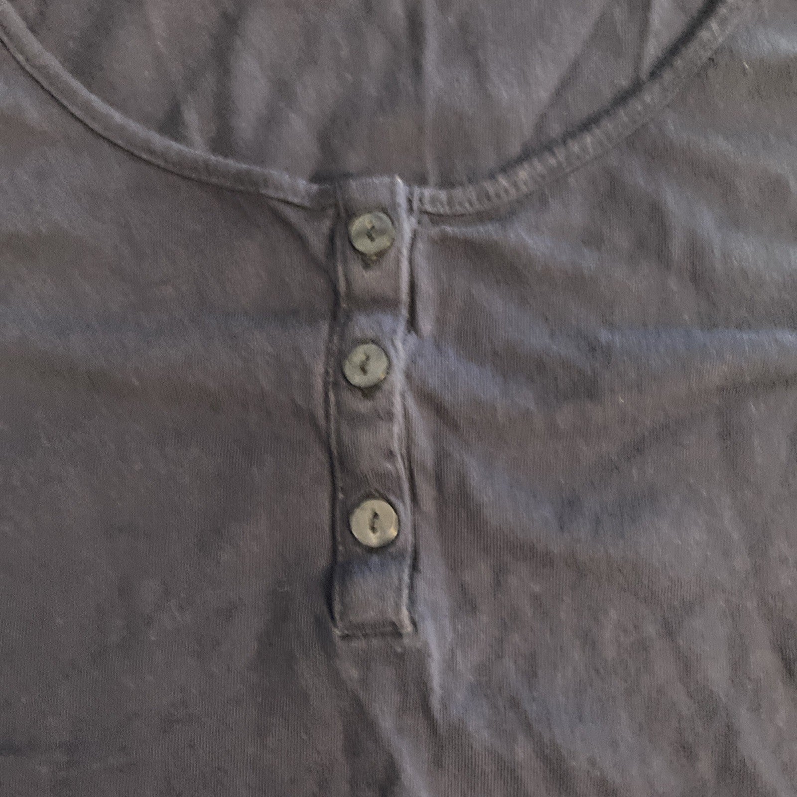 Charter Club Women’s Shirt Short Sleeve Quarter Button Up Blue Size 2X