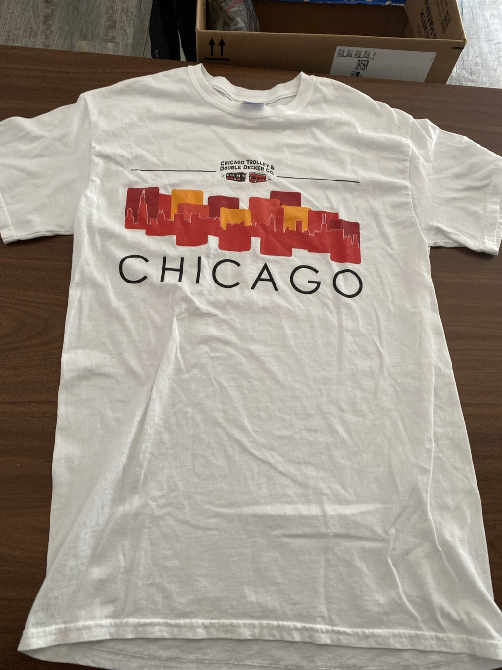 Chicago Trolley & Double Decker Bus Company Mens Adult Medium T-Shirt