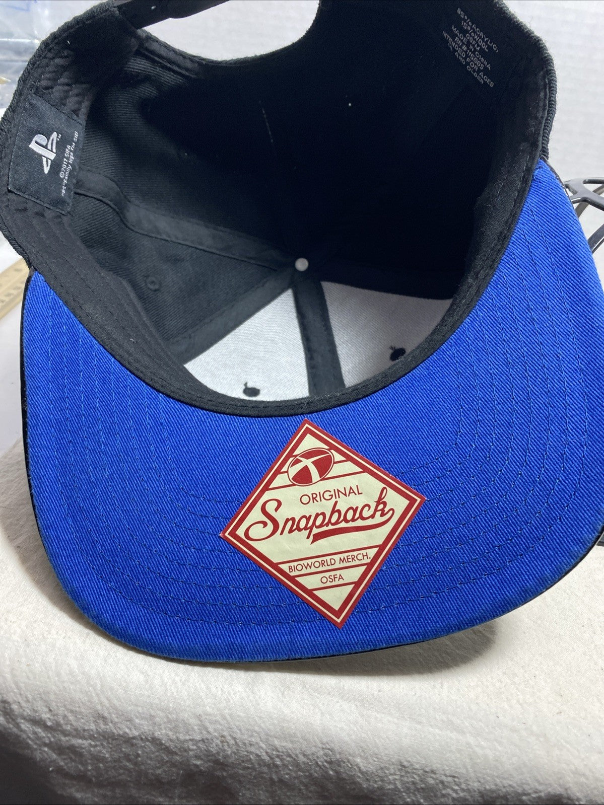 Sony Playstation Controller Buttons Hat Black Snapback Adjustable Cap