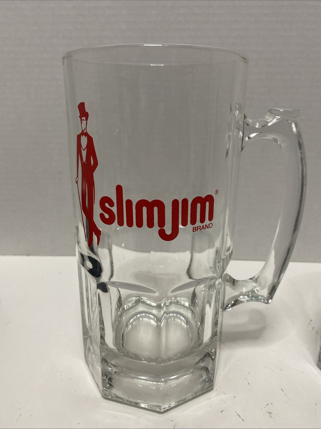 VINTAGE SLIM JIM BEER MUGS, 8 INCHES, SET OF 2