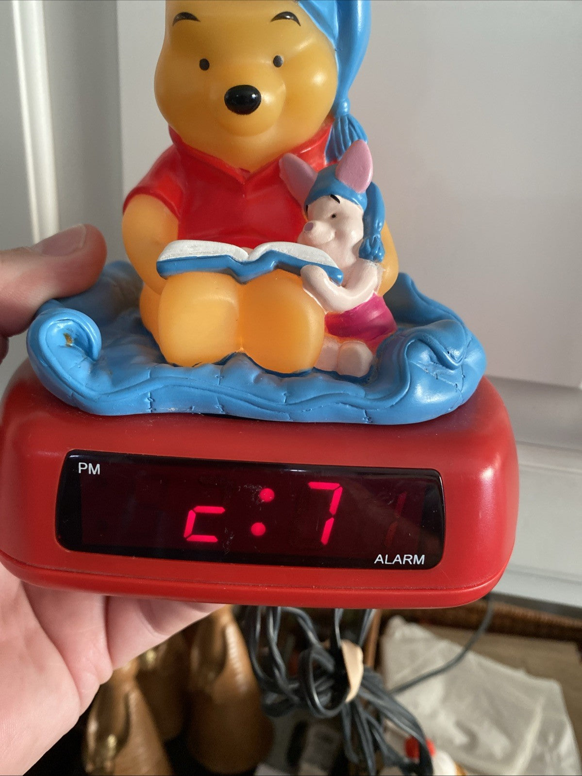 Vintage Sleepytime Bedtime Light Winnie The Pooh & Piglet Alarm Clock Tested 
