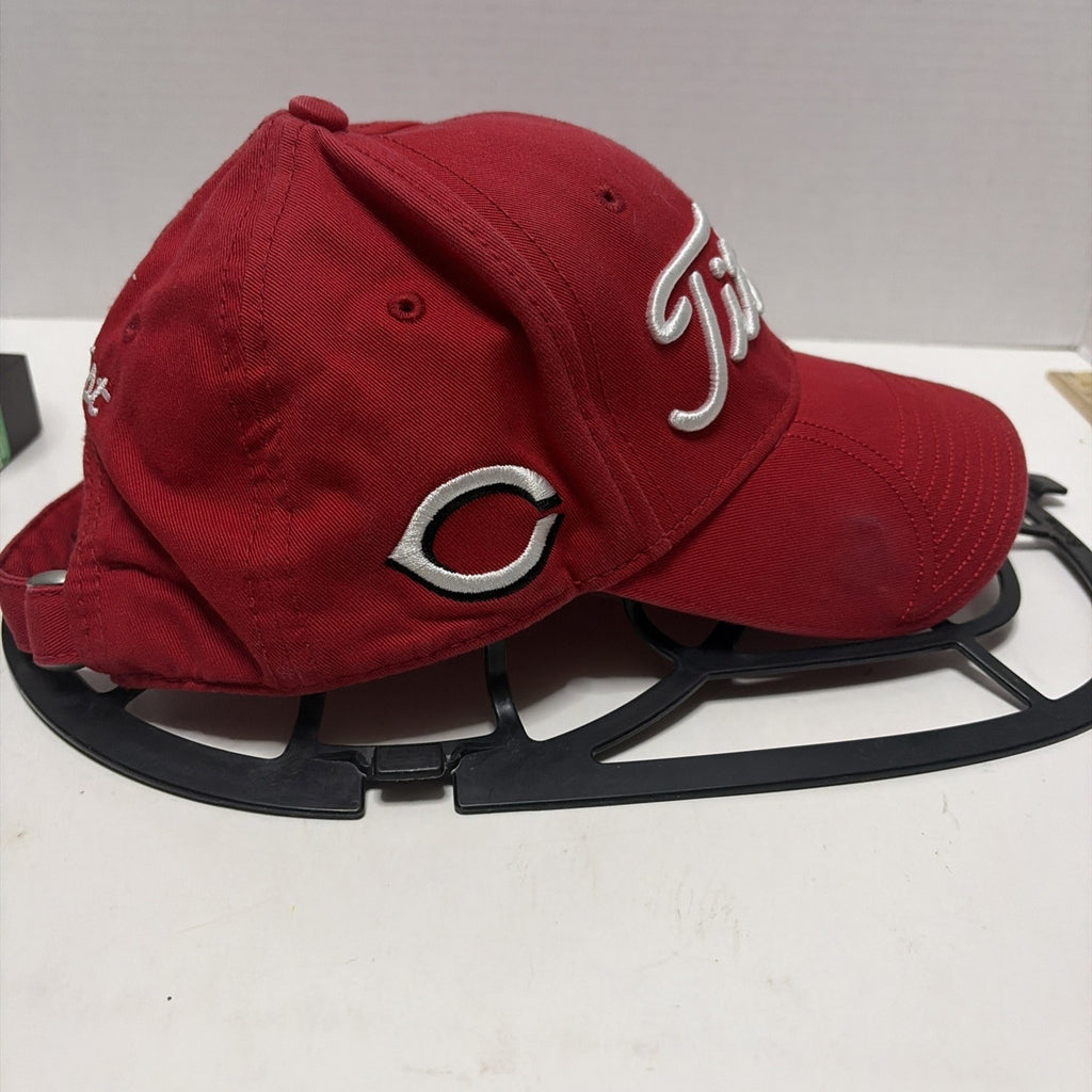 Titleist New Era MLB Cincinnati Reds Logo Golf Hat Cap Strapback NO BALL MARKER