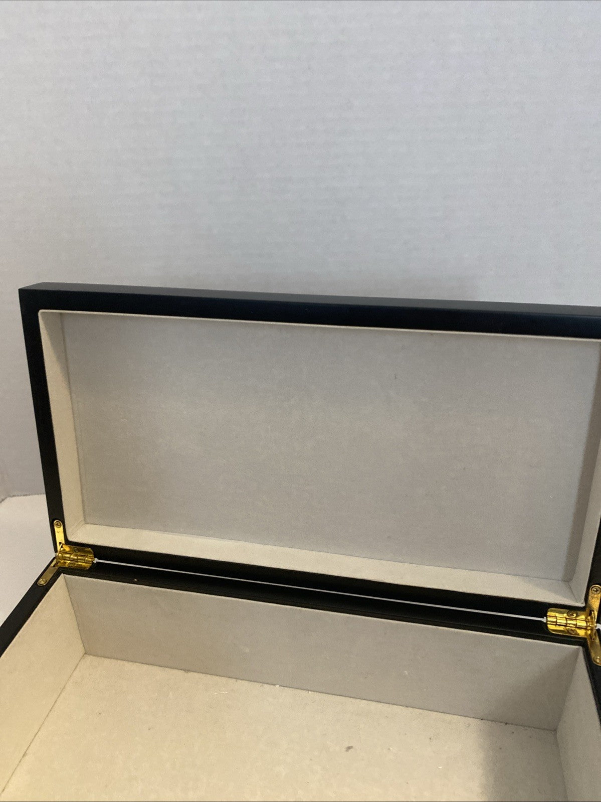 Handmade wooden storage box, heavy recessed hinges, approx. 5.5 X 10.5