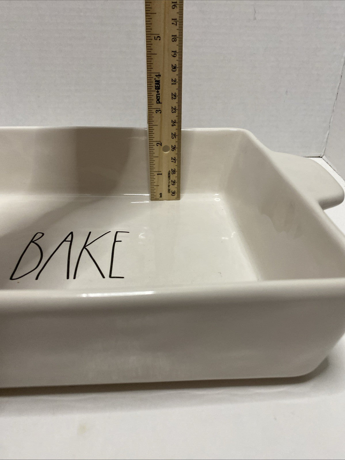Rae Dunn "BAKE" Square Baking Dish Pan 10 X 8.5 with Handles