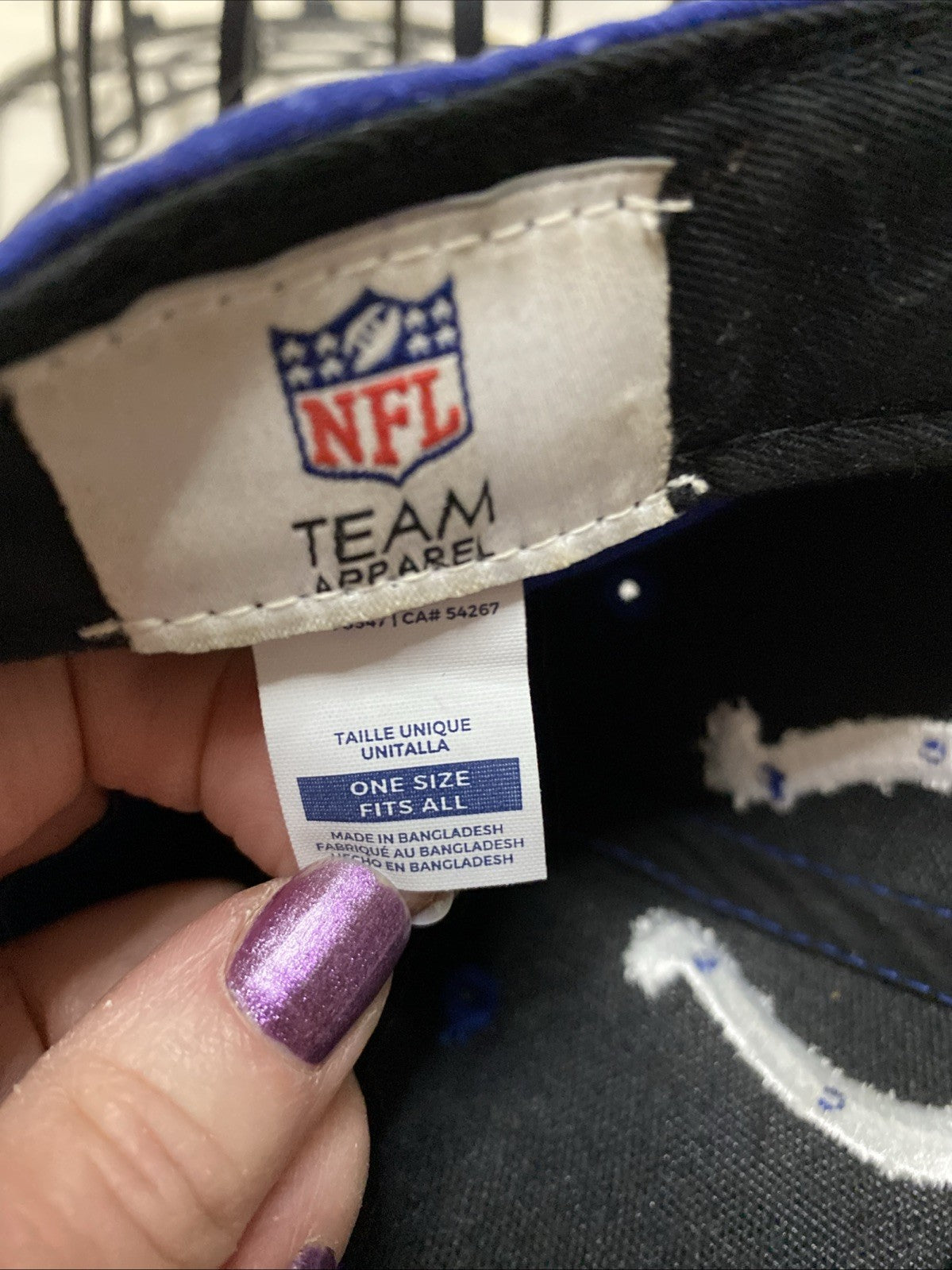 Indianapolis Colts NFL Team Apparel Football Blue Baseball Hat/Cap Adjustable