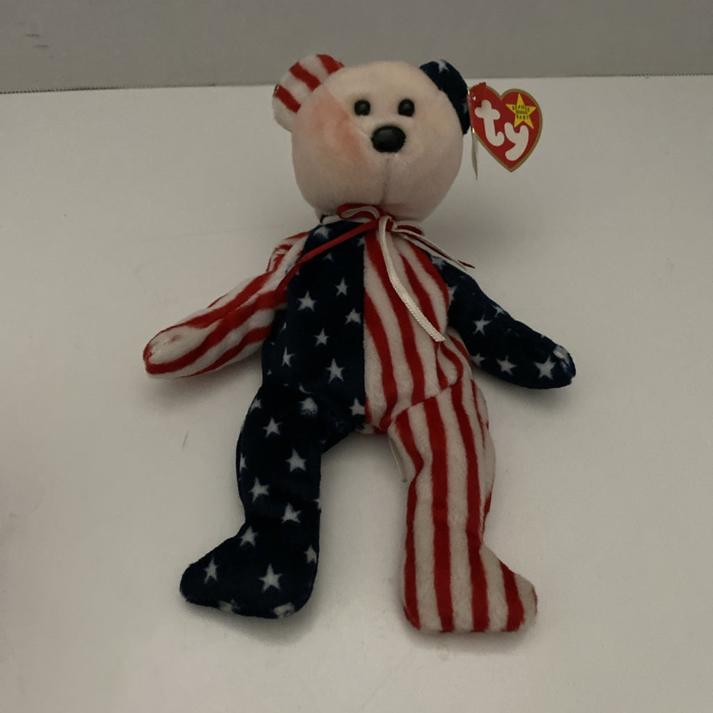 TY Beanie Baby - SPANGLE the Bear (Pink Head Version) (8.5 inch)