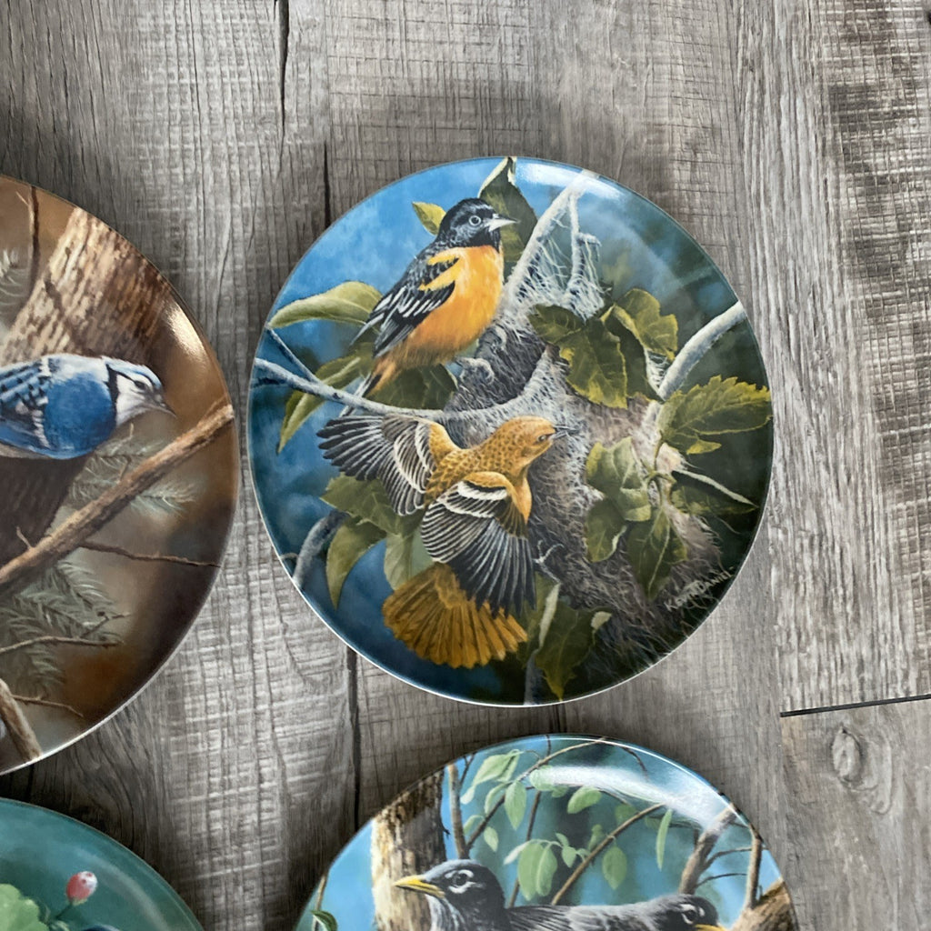Set Of 9 Knowles Encyclopedia Britannica Birds Of Your Garden Collection Plates
