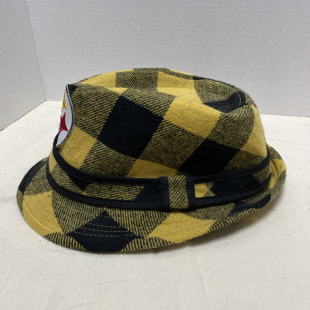 Steelers Fedora - Black And Gold Plaid-