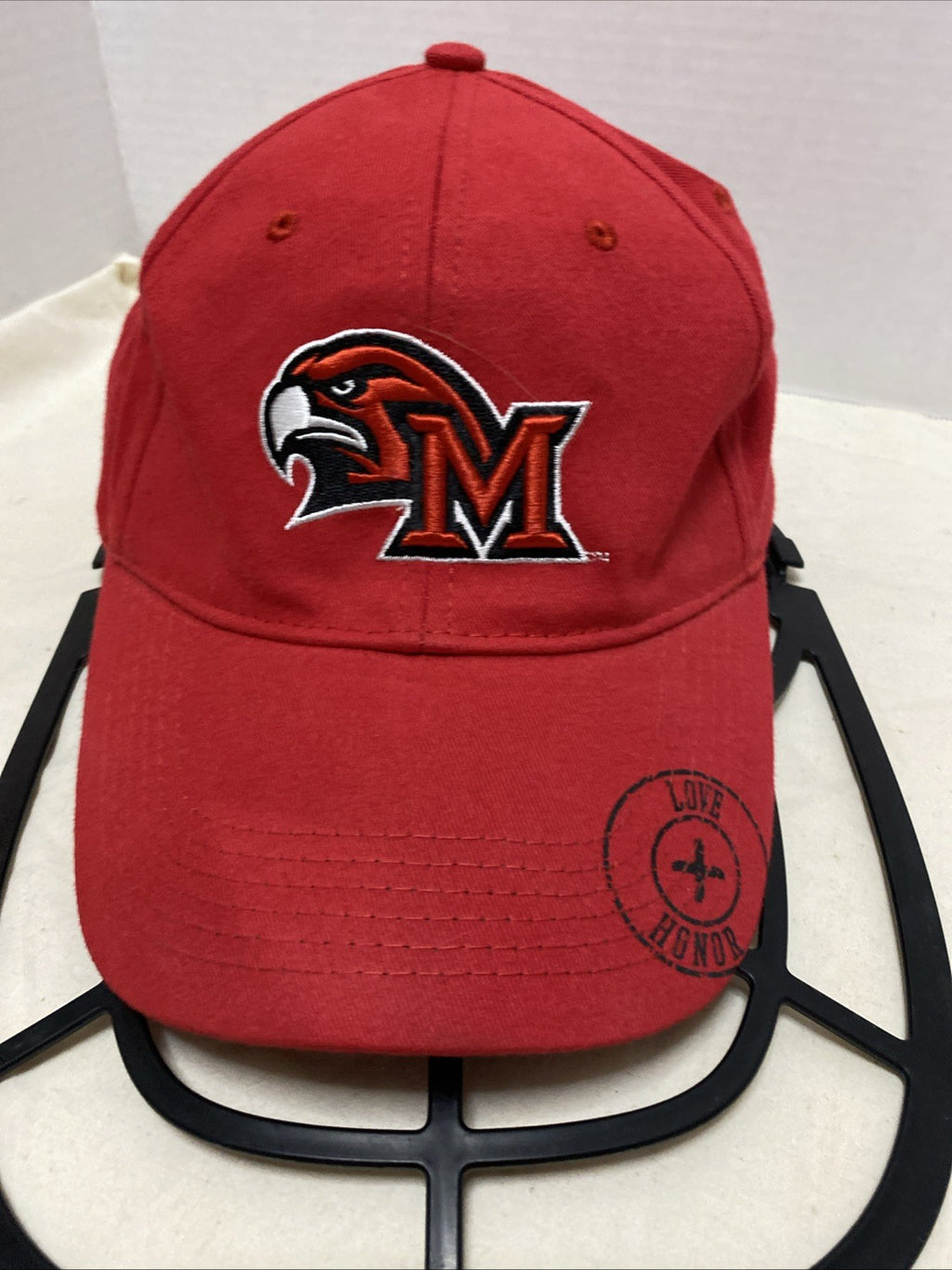 Miami University Ohio RedHawks Love Honor Strapback Adjustable Hat Cap NCAA Red