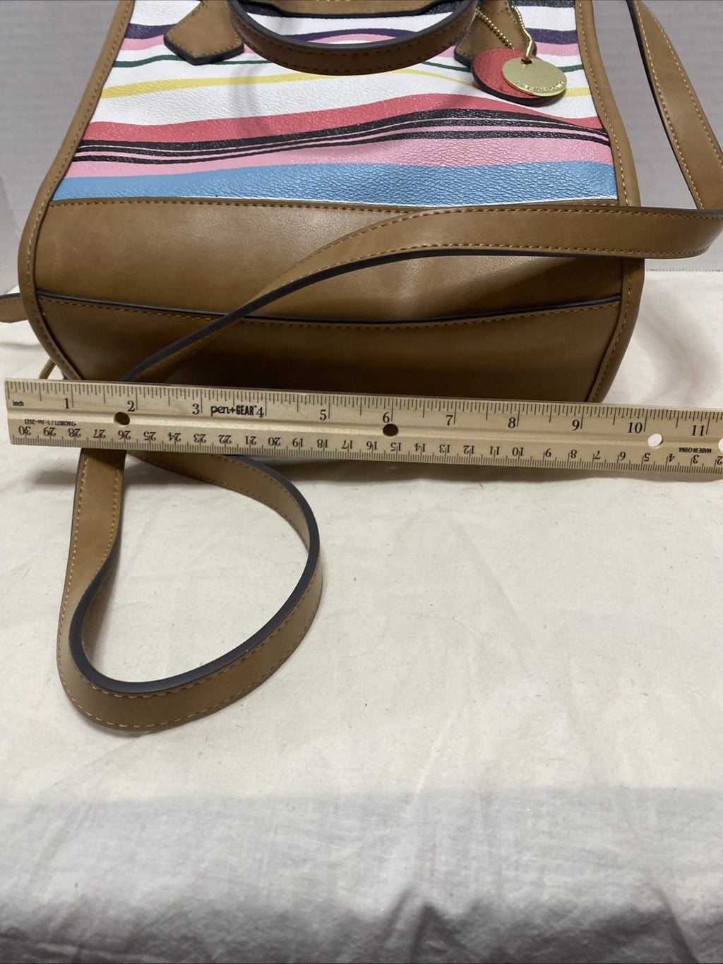 Liz Claiborne Tote Crossbody Bag Striped