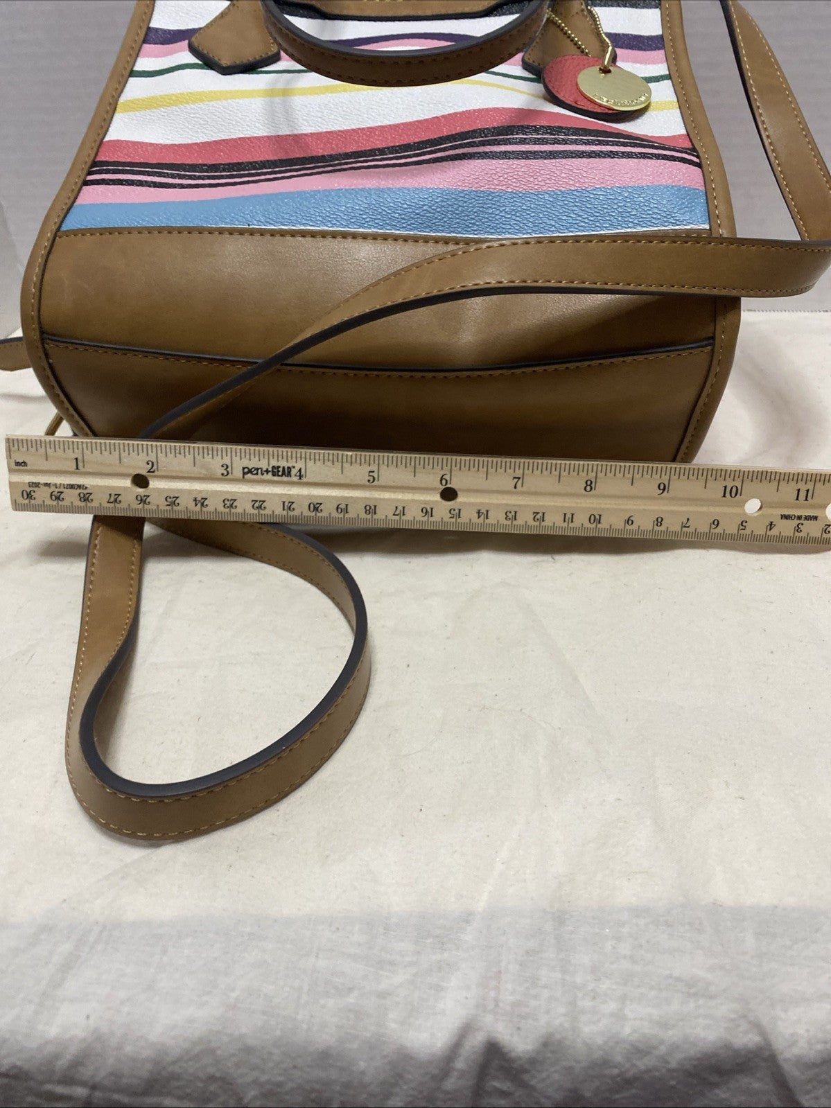 Liz Claiborne Tote Crossbody Bag Striped