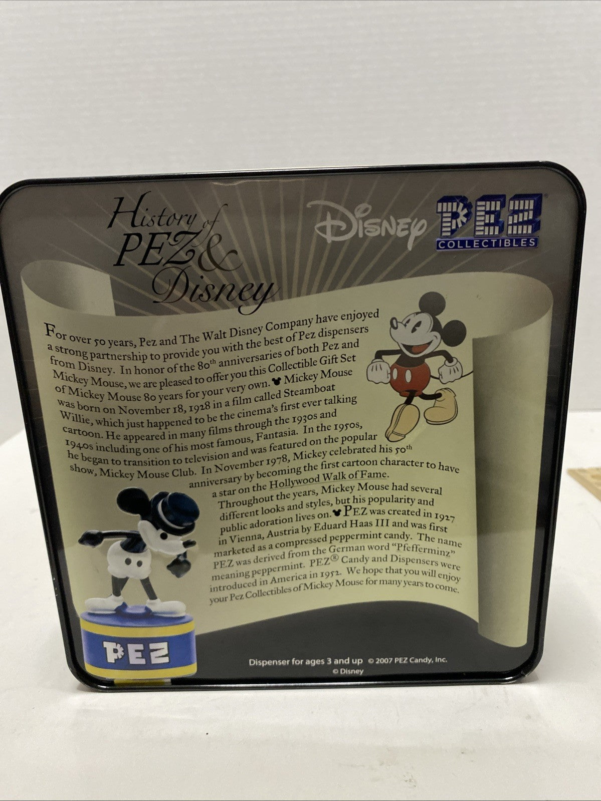 Disney Pez Mickey Mouse 80 Years Numbered limited Edition Set Disneyland 2007