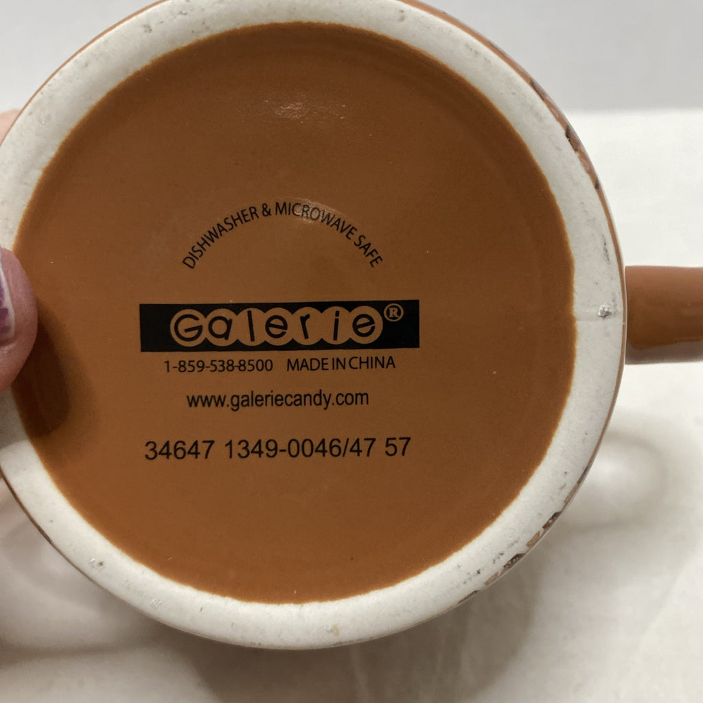 Galerie Sock Monkey 16 oz Ceramic Coffee Or Cocoa Mug With 2 Handles 