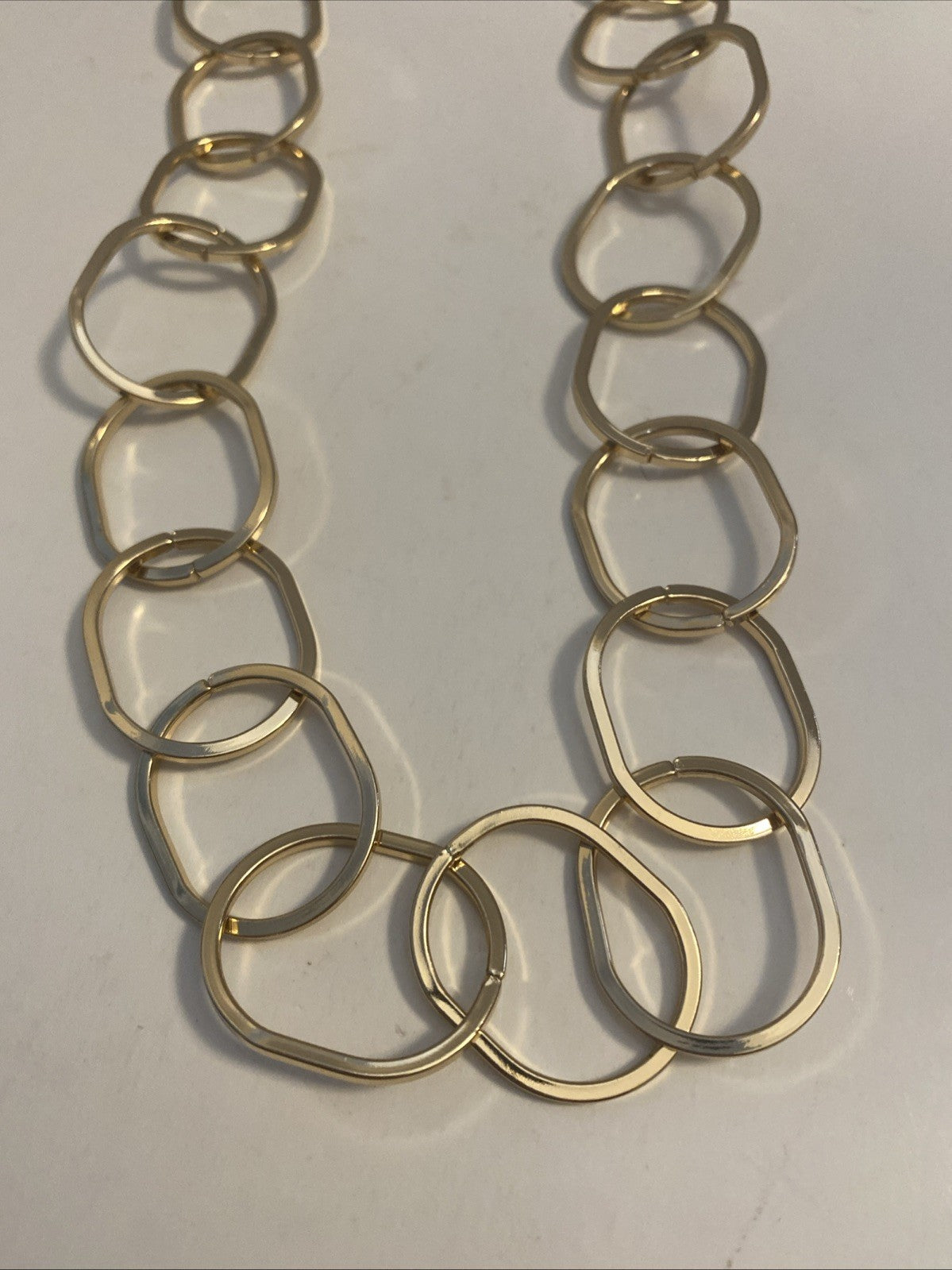 Goldtone Circle Statement Necklace Massini 