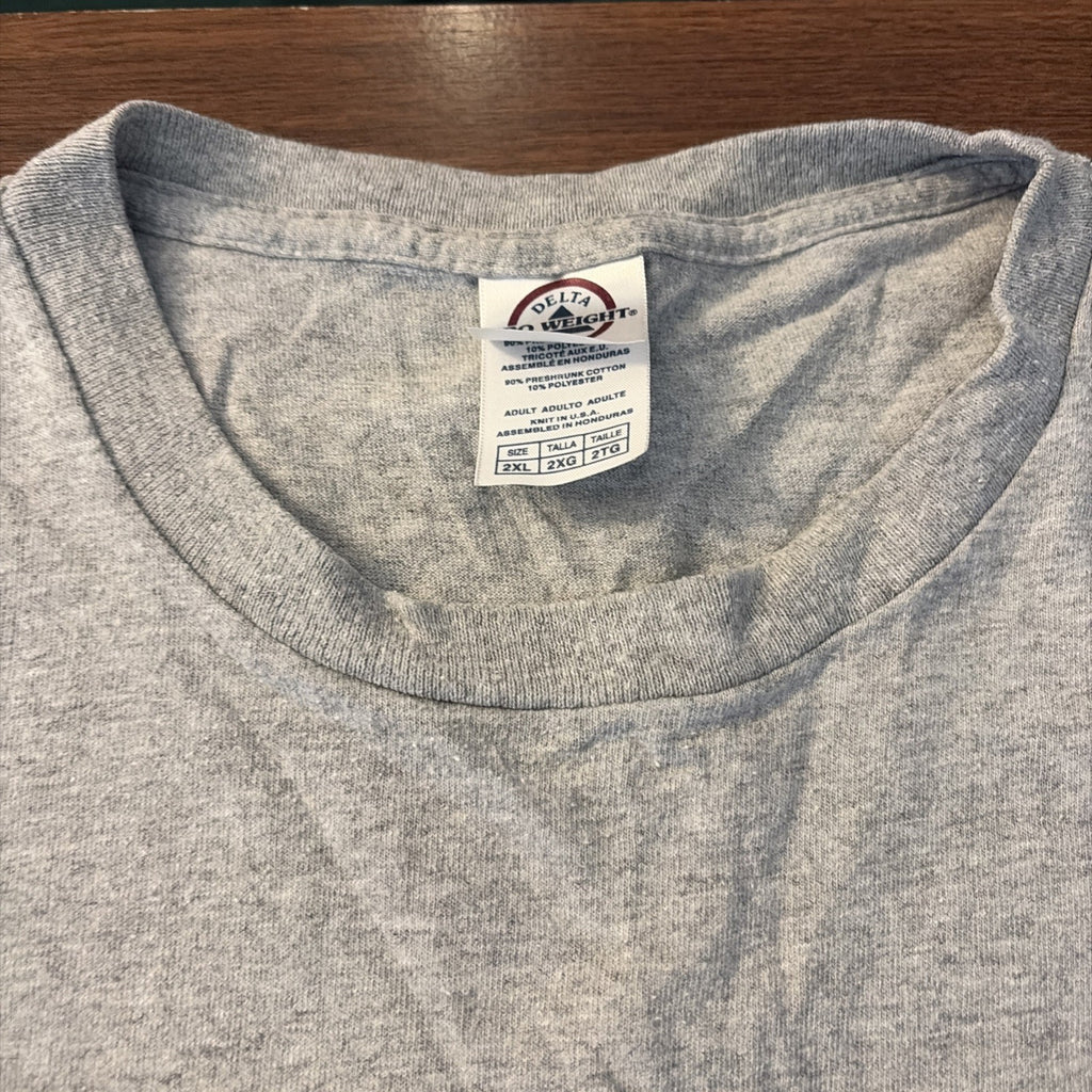Men’s 2XL University Of Michigan Wolverine Short Sleeve Gray T-Shirt