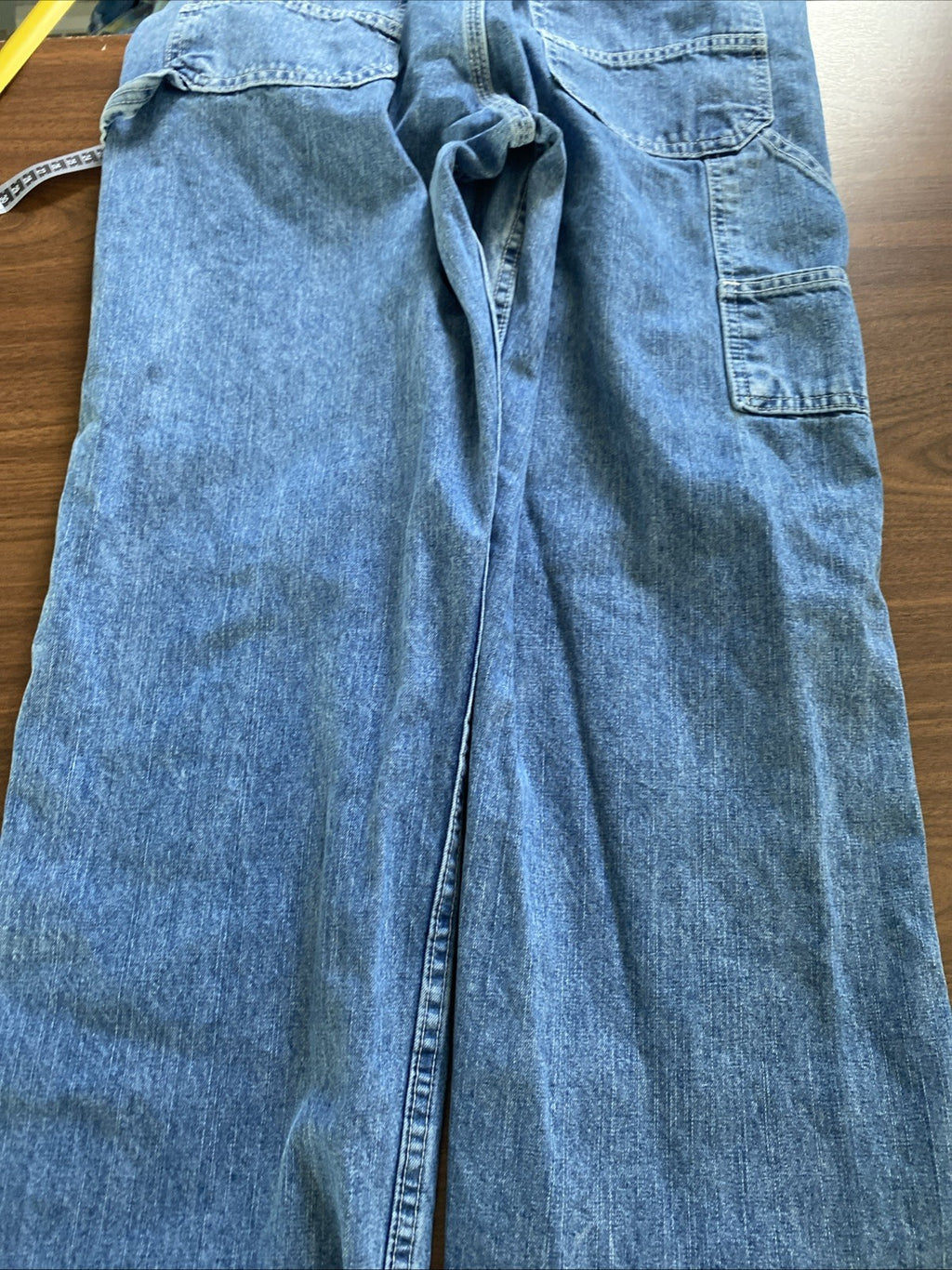 Lee Dungarees Carpenter Jeans Mens 33x32 Blue Denim Workwear Utility Distressed