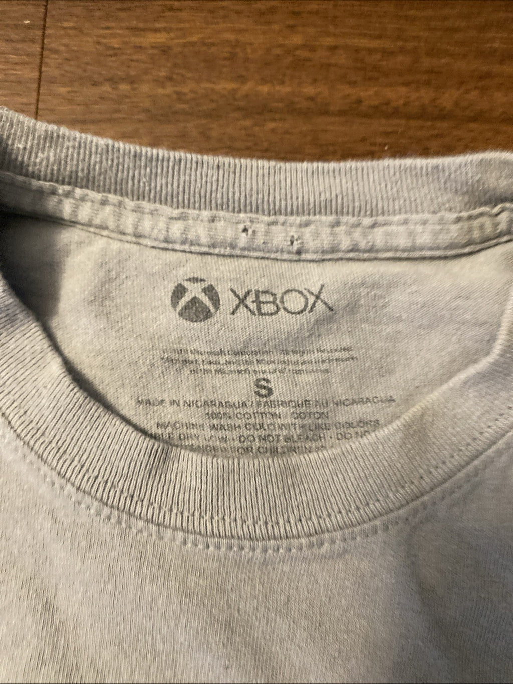 Xbox Microsoft Abstract Exploding Melting Logo Ripple Junction Grey T-Shirt Sz S