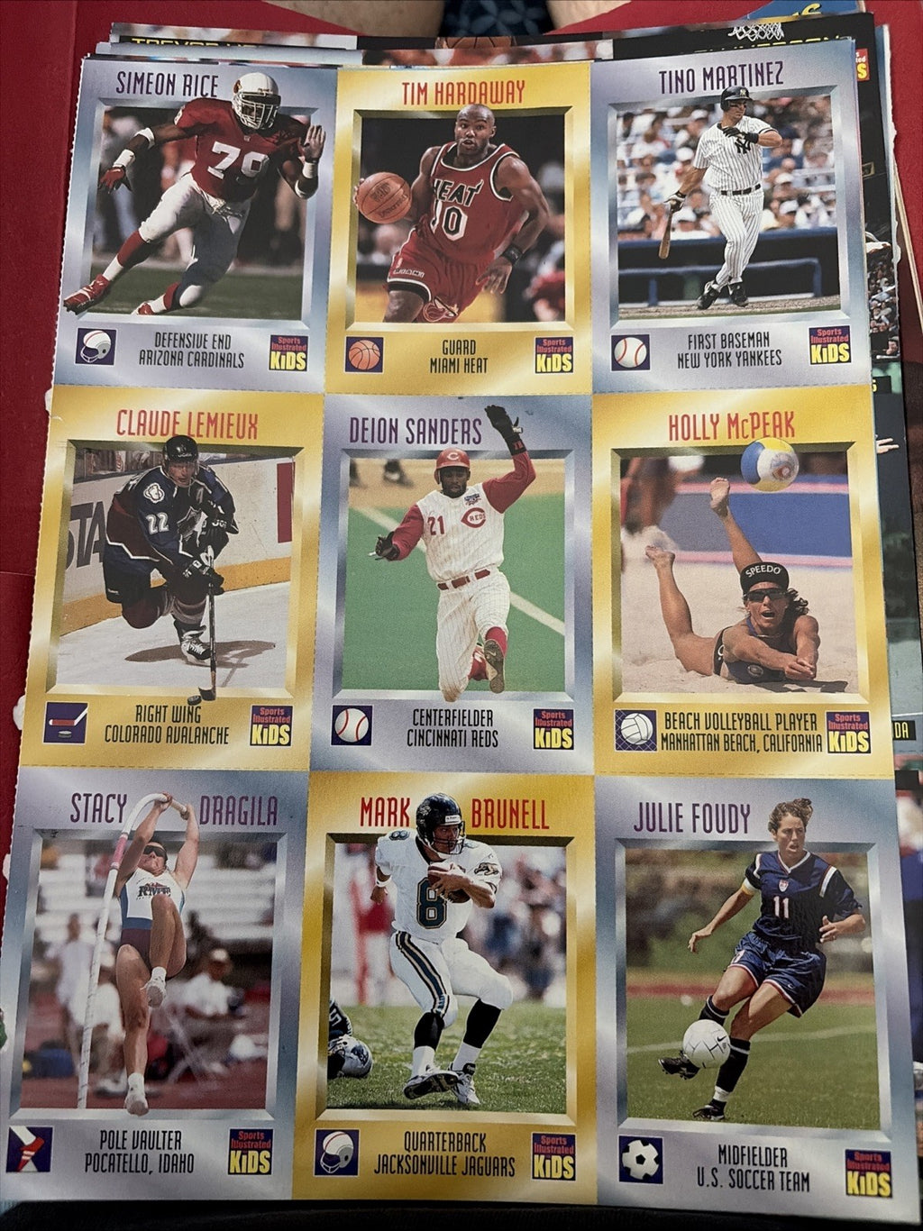 Sports Illustrated for Kids Cards September 1997 Foudy Deion Sanders 613-621