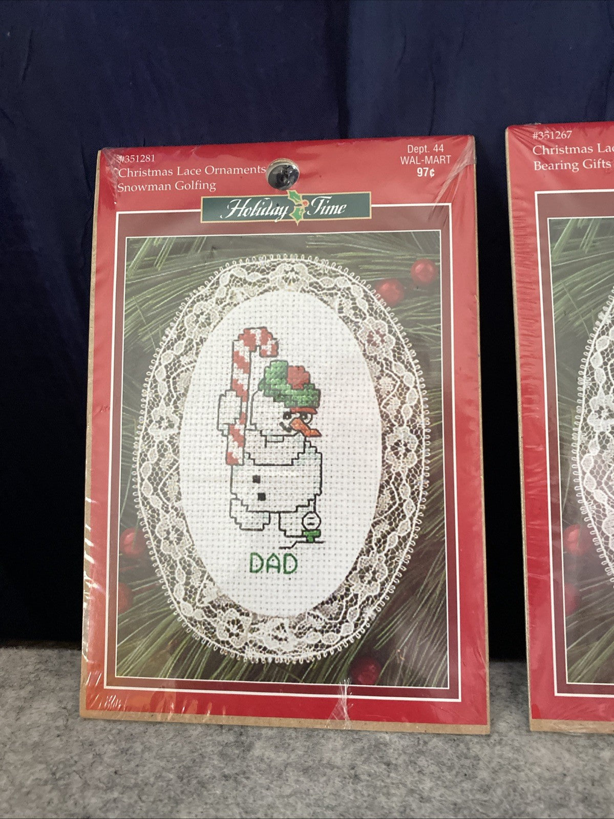 NEW Christmas ORNAMENTS Cross Stitch Kits Lot of 4Leisure Arts Angel Bear Train