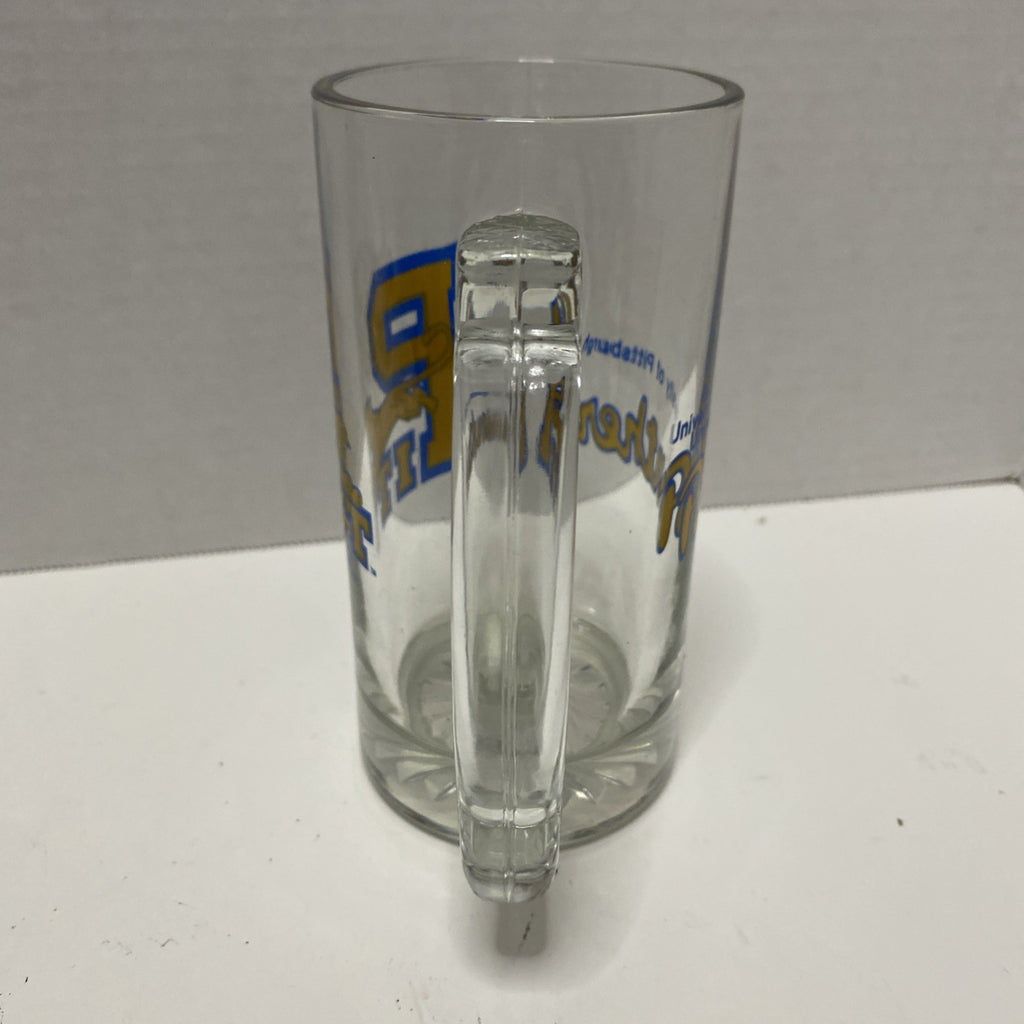 University Of Pittsburgh PITT Panthers Mascot Glass Beer Mug Stein w Handle