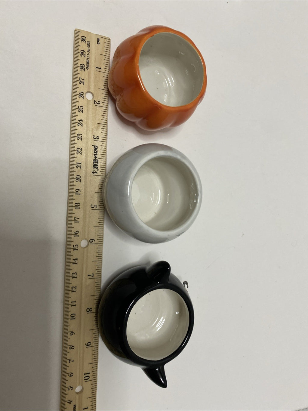Hallmark Halloween Tea Lights Votive Jack O Lantern Skull Black Cat Candle Holde