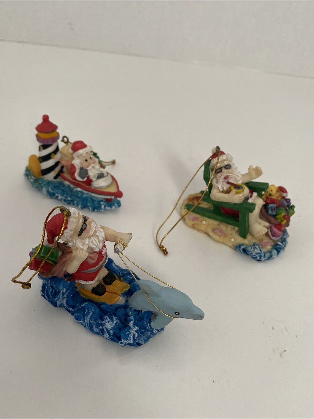 Seaside Santa ornaments Christmas tree decorations