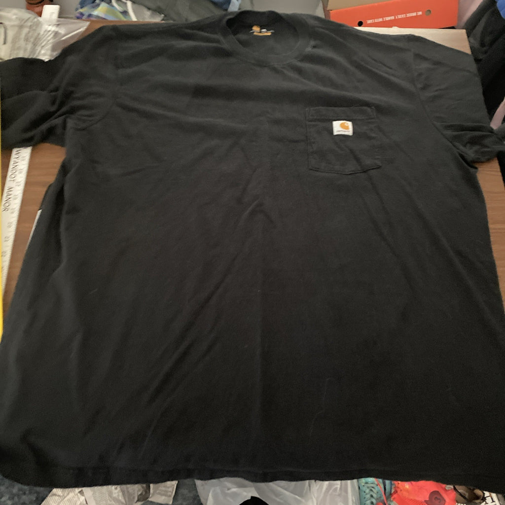 Carhartt Shirt Men's Black 3XL Short Sleeve Original Fit Crew Neck Pocket Cotton