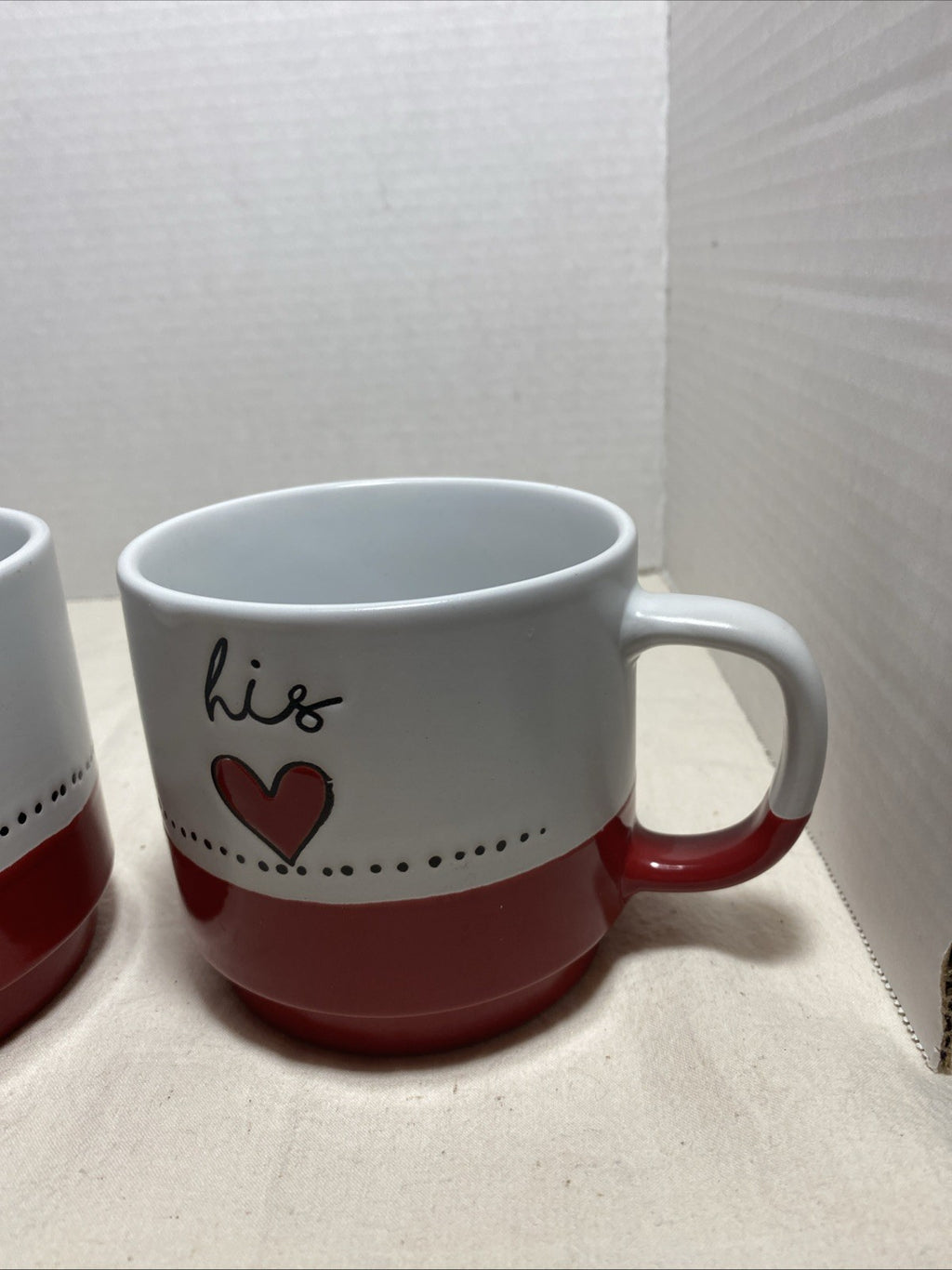 Belle Maison His And Hers Mugs Red Hearts Love Valentine
