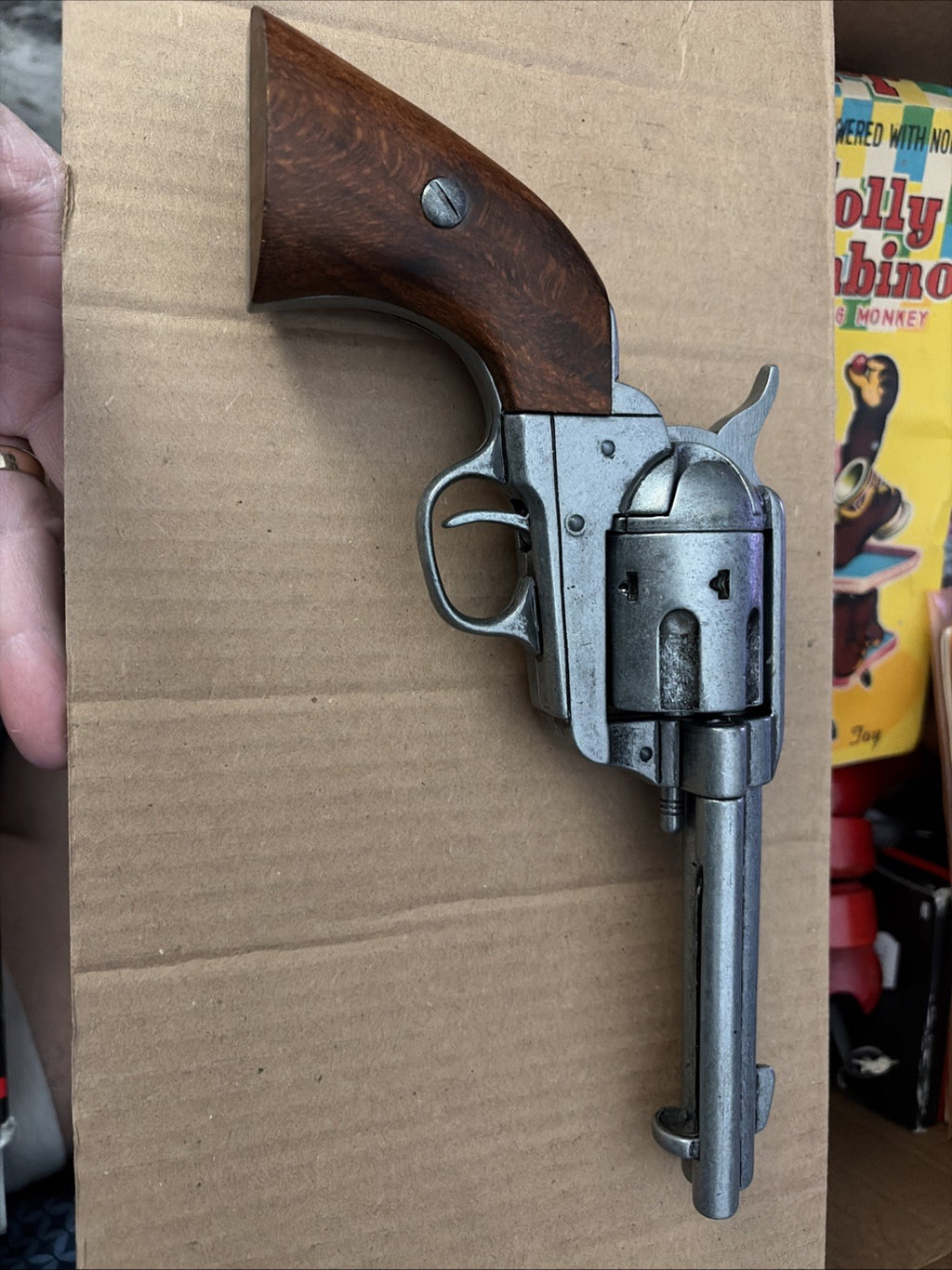 Denix Old West Frontier Replica Antique Grey Revolver Non-Firing Gun With Box