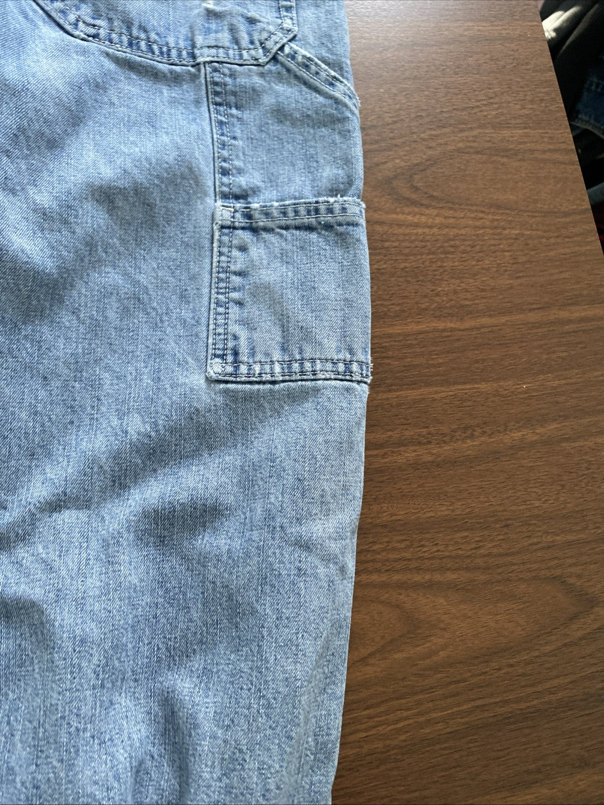 Lee Dungarees Carpenter Jeans Mens 33x32 Blue Denim Workwear Utility Distressed