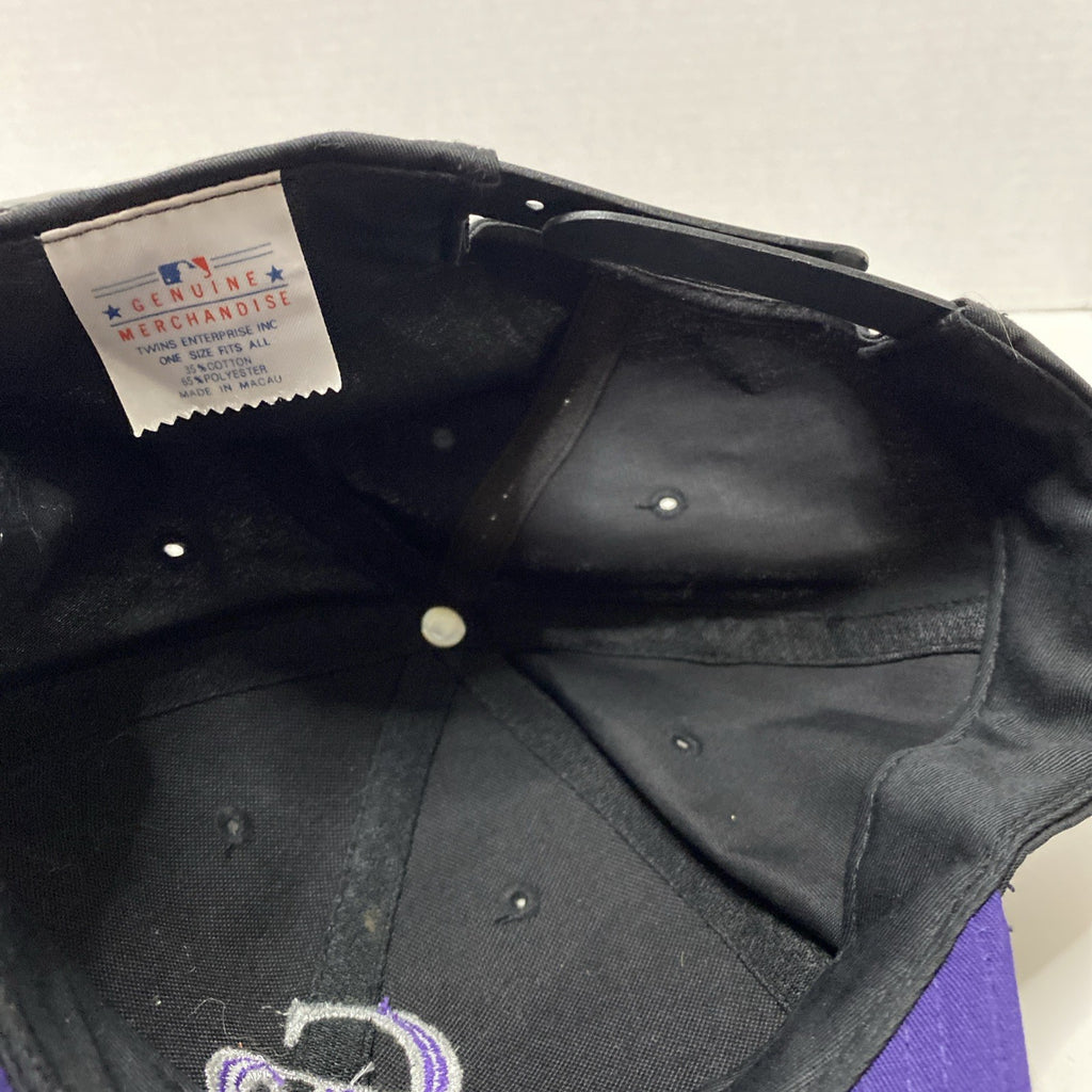 MLB Colorado Rockies Hat Purple Bill Embroidered Logo Snapback 60/40 Cap OSFA