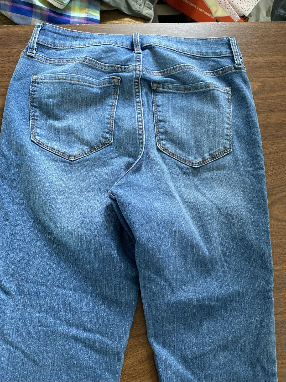 Old Navy womens super skinny ankle jeans size 6 TALL stretch blue med wash
