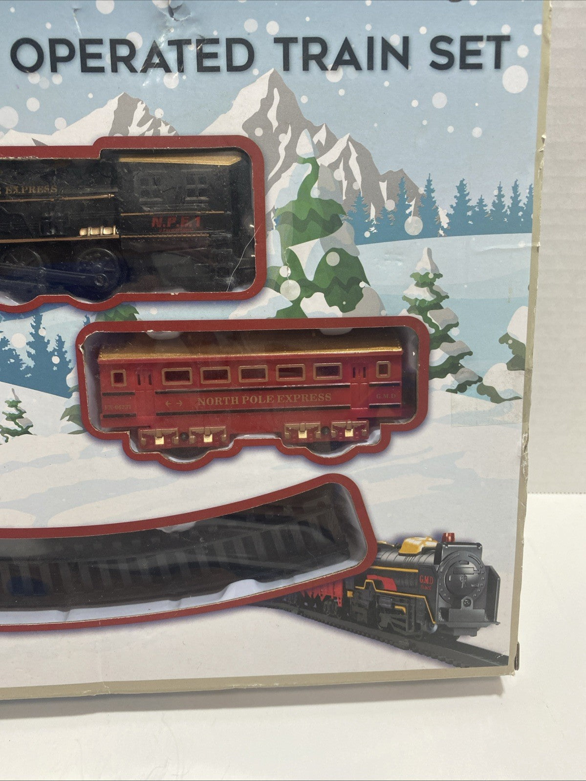 North Pole Express Battery Operated Train 13 Pc Set New Christmas Holiday 