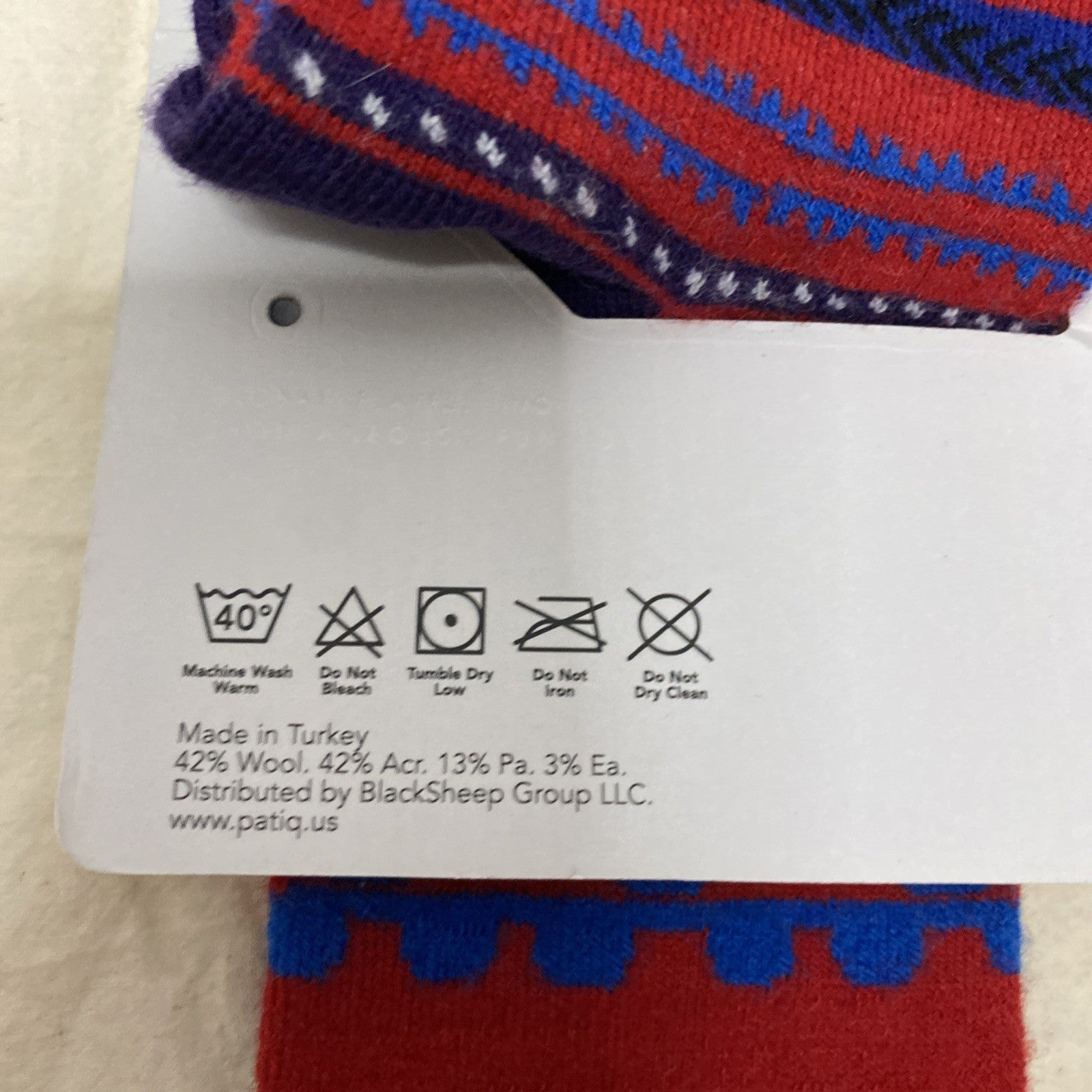 Patiq 55% WOOL Socks Unisex Multi-Color