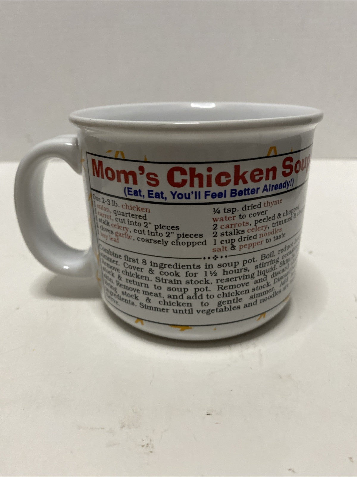 "Having a Fowl Day?" Large Ceramic Coffee Soup Mug Chicken Soup Recipe 16 Oz-