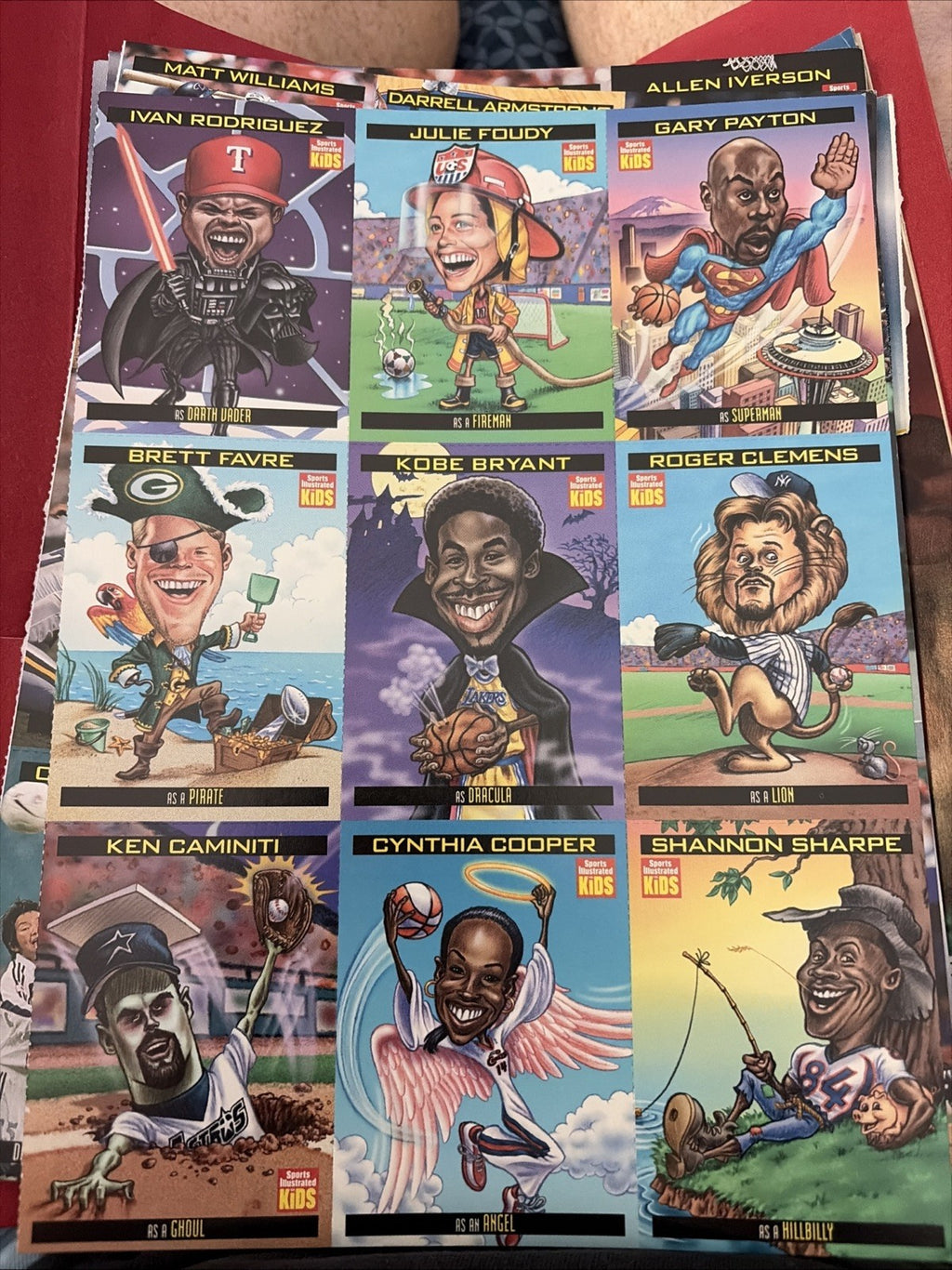  1999 Sports Illustrated (SI) for Kids w/Kobe Bryant as Dracula Card Uncut Sheet