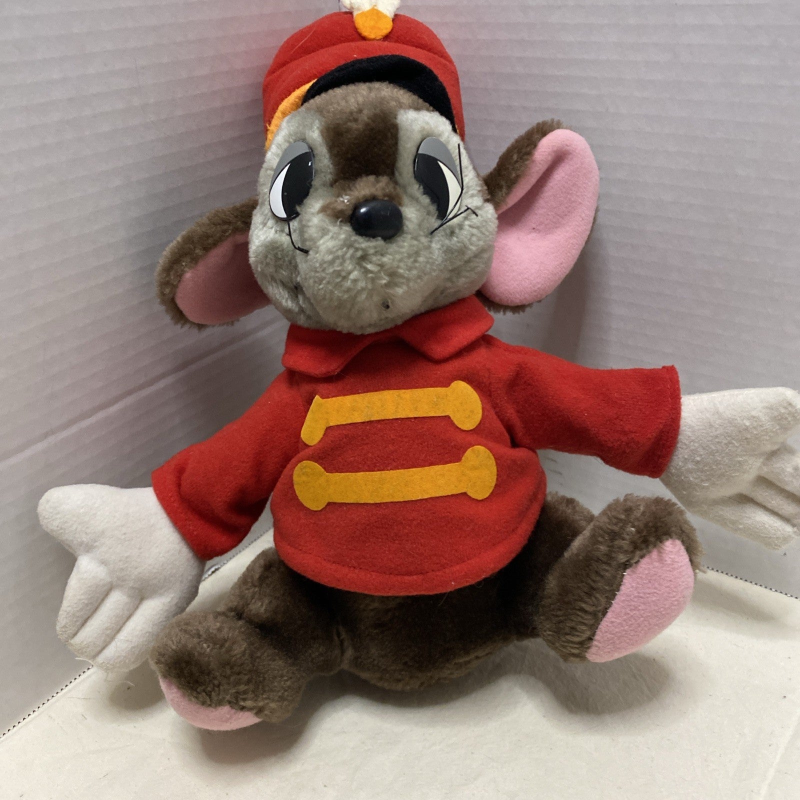 Vintage Walt Disney World Disneyland Timothy the Mouse Plush Stuffed Animal.