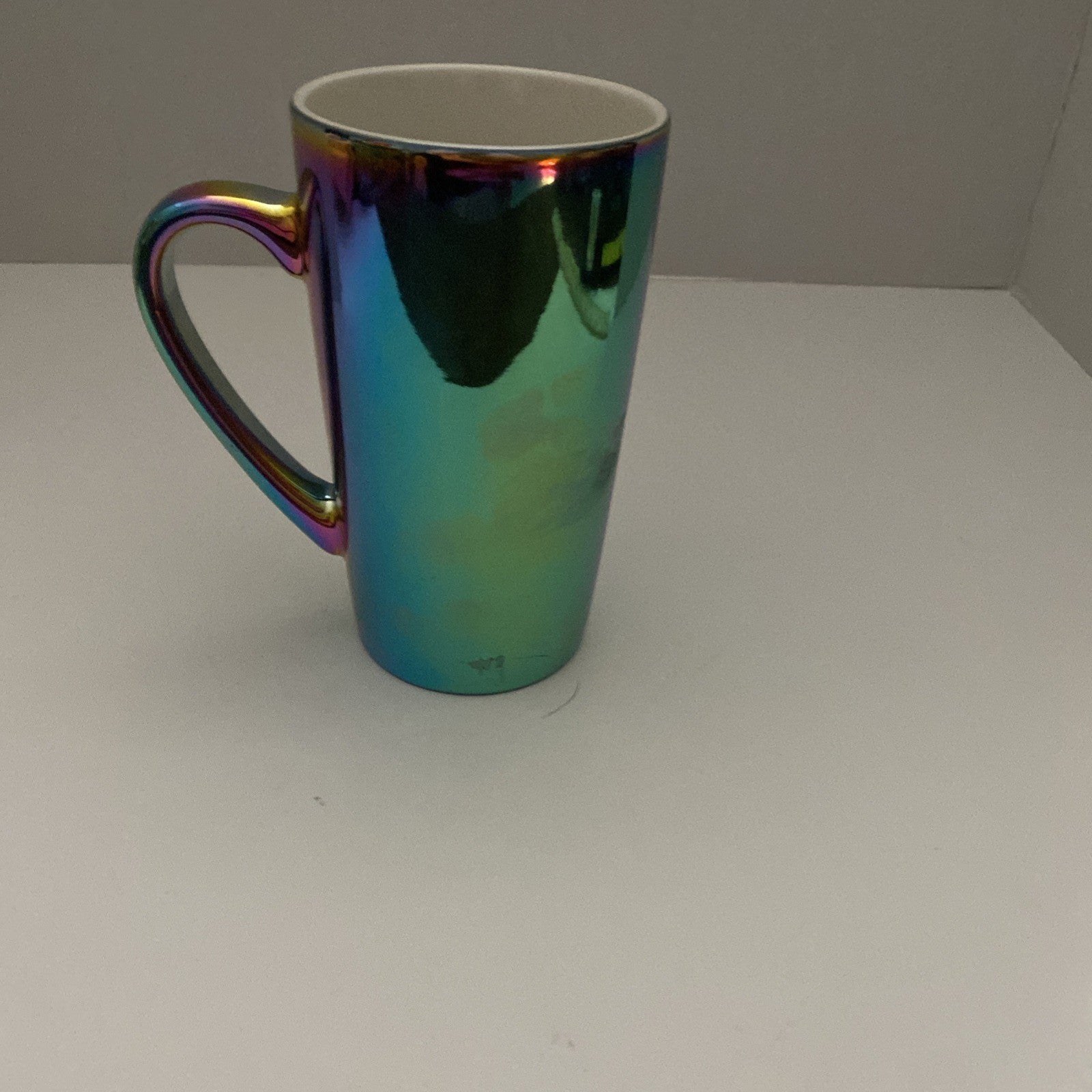 Starbucks 2022 Tall Holographic Iridescent Mug Green Mermaid Logo Coffee Cup